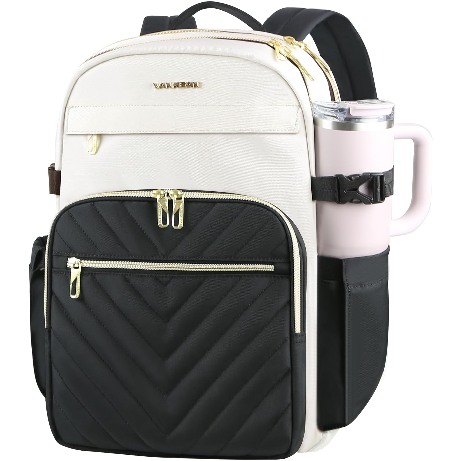 15.6" Laptop Backpack for Women Waterproof USB Travel Work Bag