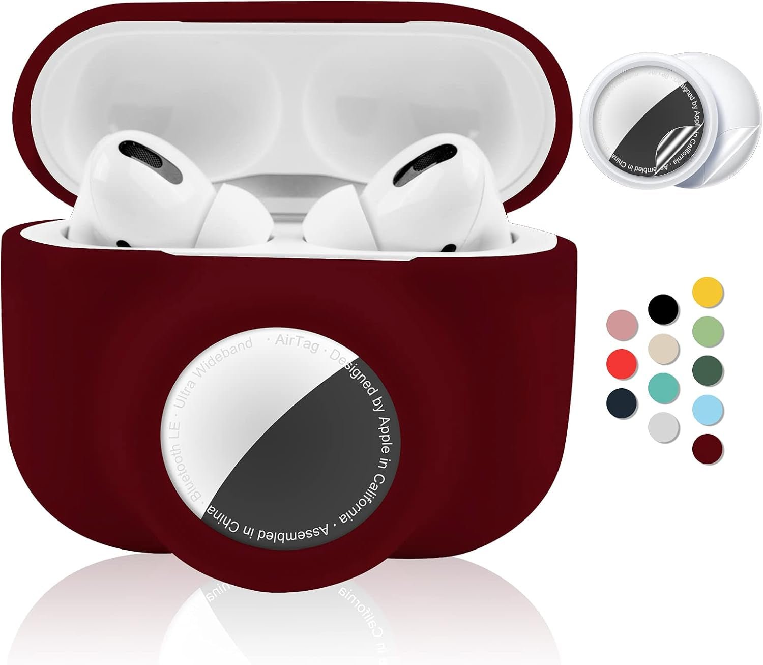 2 - in - 1 AirPods Pro and AirTag Protective Case – Soft Silicone, Shockproof, Anti - Scratch, with Screen Protectors - Abbycart