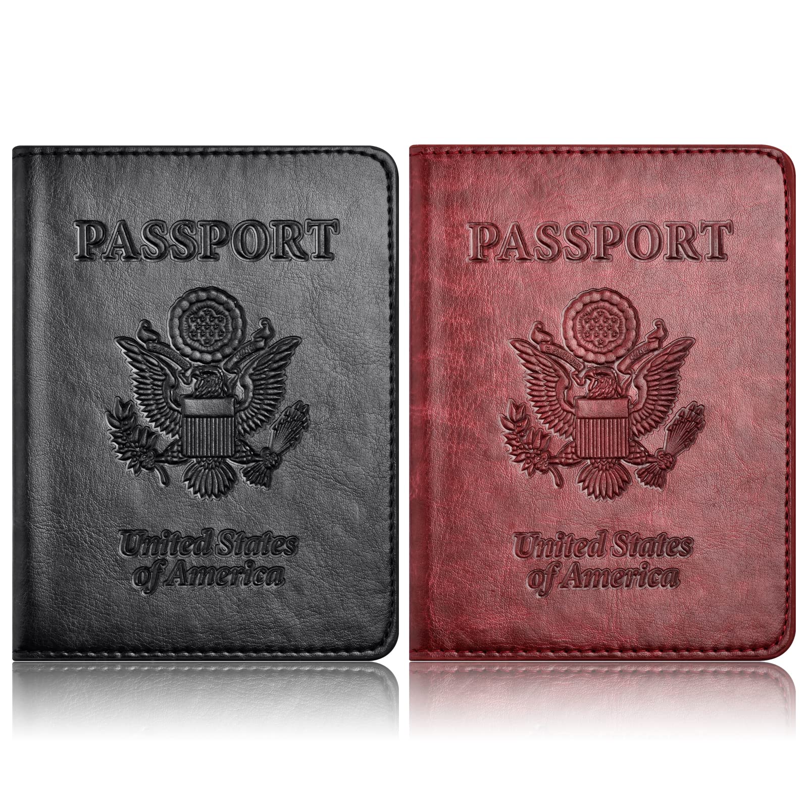 2 - Pack Passport & Vaccine Card Holder | Travel Wallet Set - Abbycart