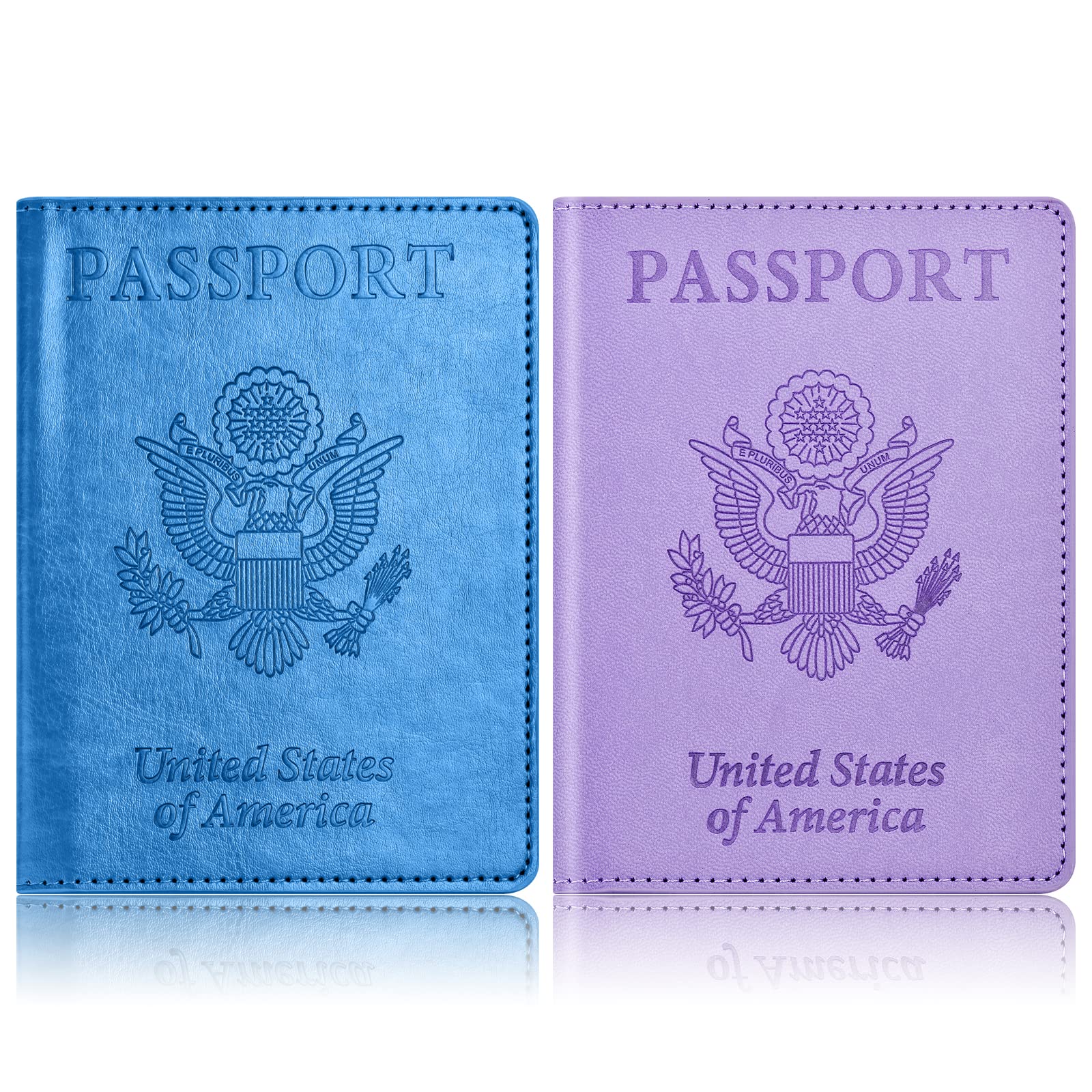 2 - Pack Passport & Vaccine Card Holder | Travel Wallet Set - Abbycart