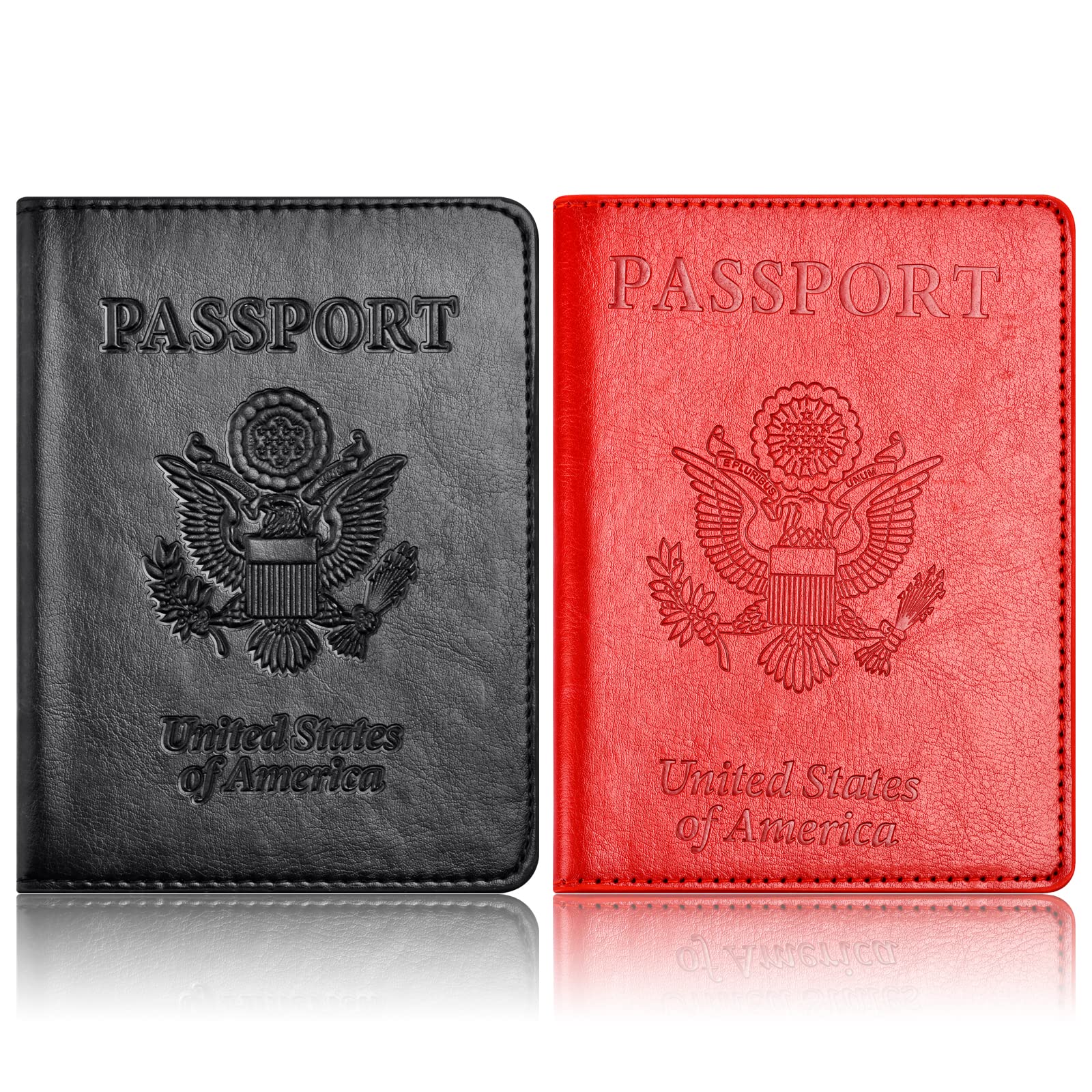 2 - Pack Passport & Vaccine Card Holder | Travel Wallet Set - Abbycart