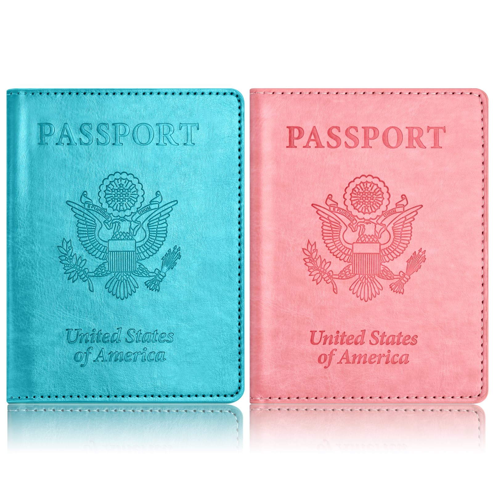 2 - Pack Passport & Vaccine Card Holder | Travel Wallet Set - Abbycart