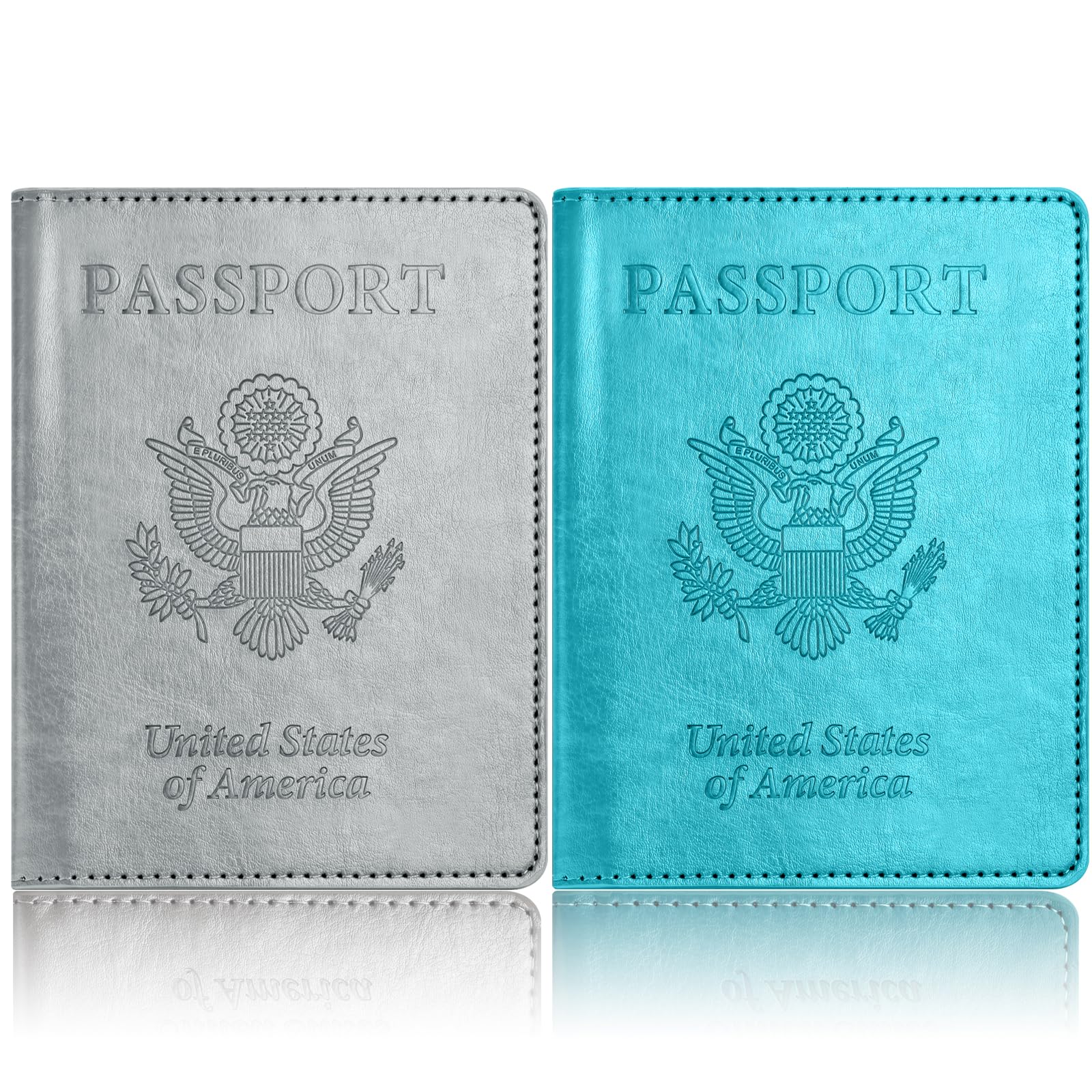 2 - Pack Passport & Vaccine Card Holder | Travel Wallet Set - Abbycart