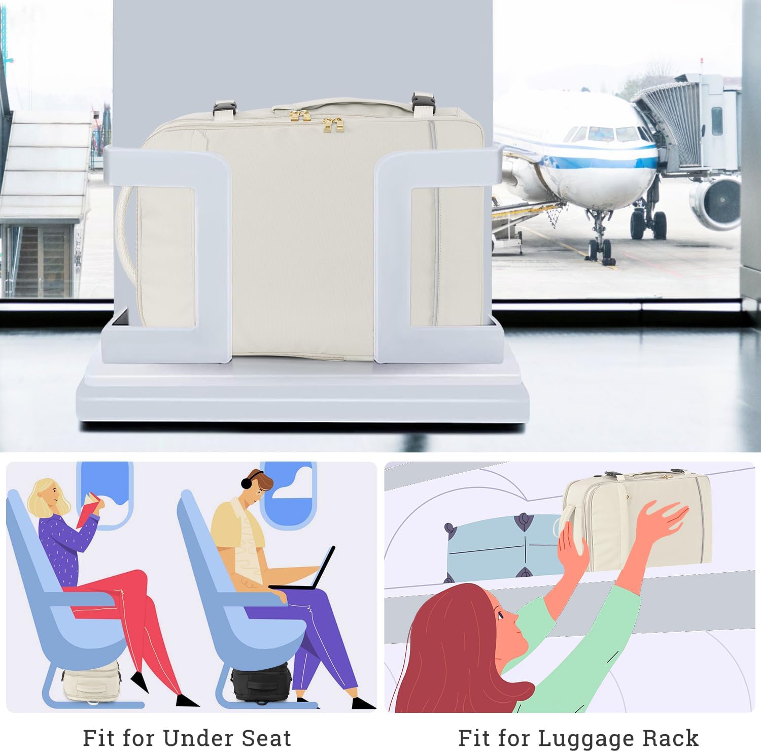 40L Travel Backpack – Waterproof Flight Approved Carry - On Personal Item Bag with Laptop Compartment & Packing Cubes - Abbycart