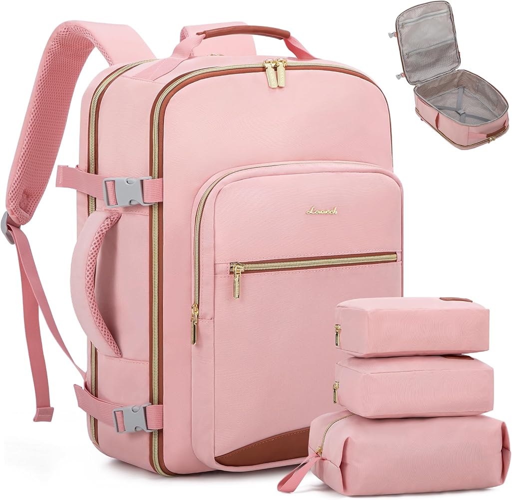40L Travel Carry On Backpack with Packing Cubes & Laptop Compartment
