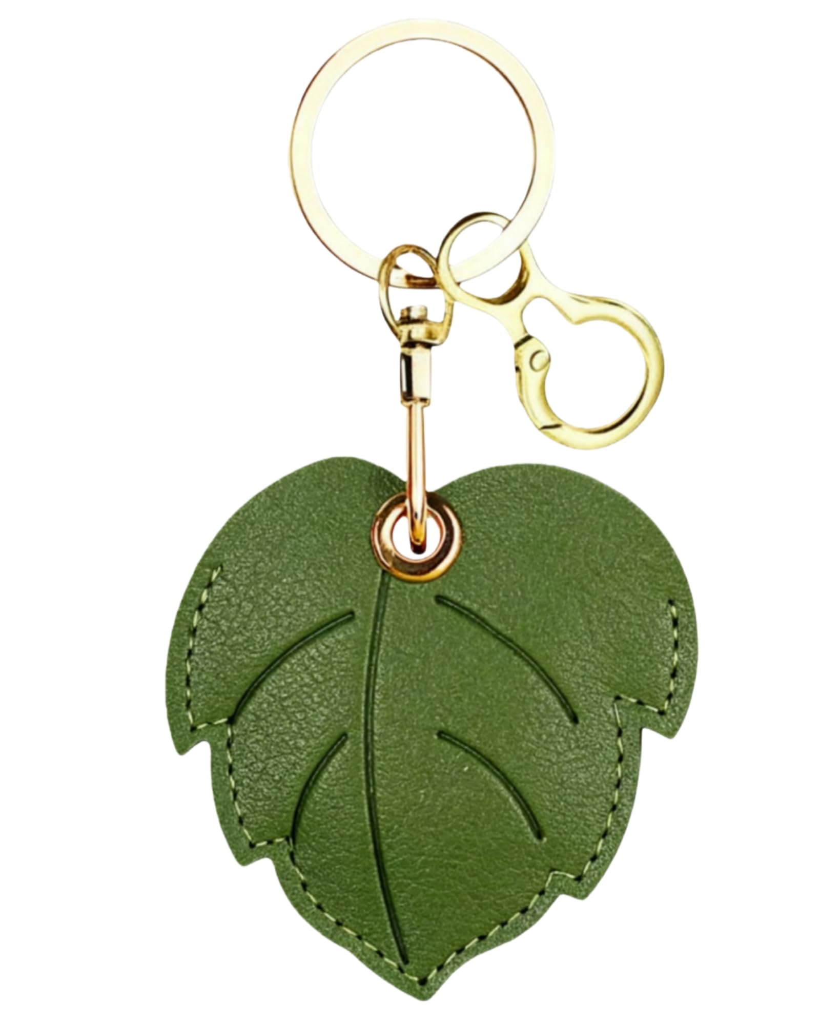 Rose AirTag Leather Case Keychain, Protective Holder Metal Key Ring for AirTag, Scratch-Resistant Cover Keys Bag Luggage