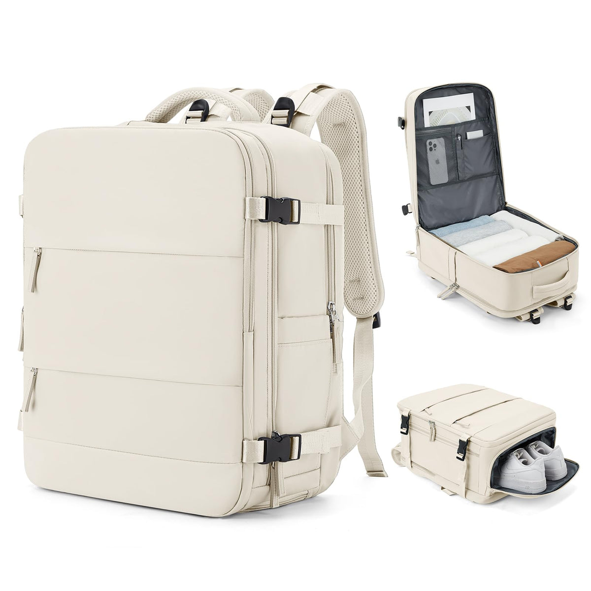 33L Travel Backpack with Laptop & Shoe Compartment, Carry On