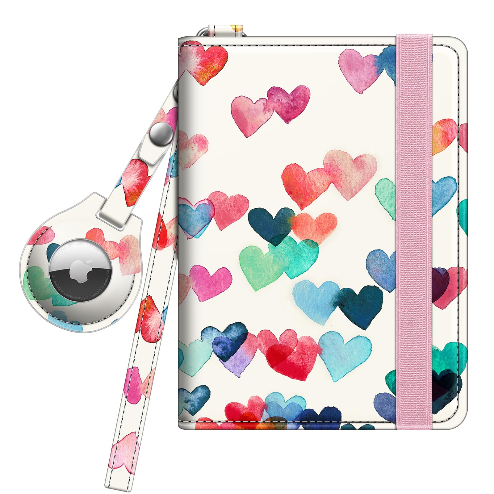 Fintie Passport Holder with Airtag Holder, Slim Travel Wallet RFID Blocking Passport Cover Protector Essentials with Credit Card Slots for Women/Men