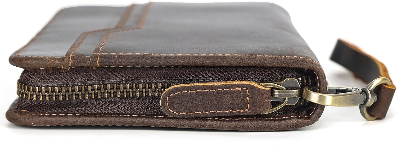 Polare Full Grain Leather Family Travel Passport Wallet and Documents Organizer RFID Blocking Case Holder Fits 6 Passports for Men and Women