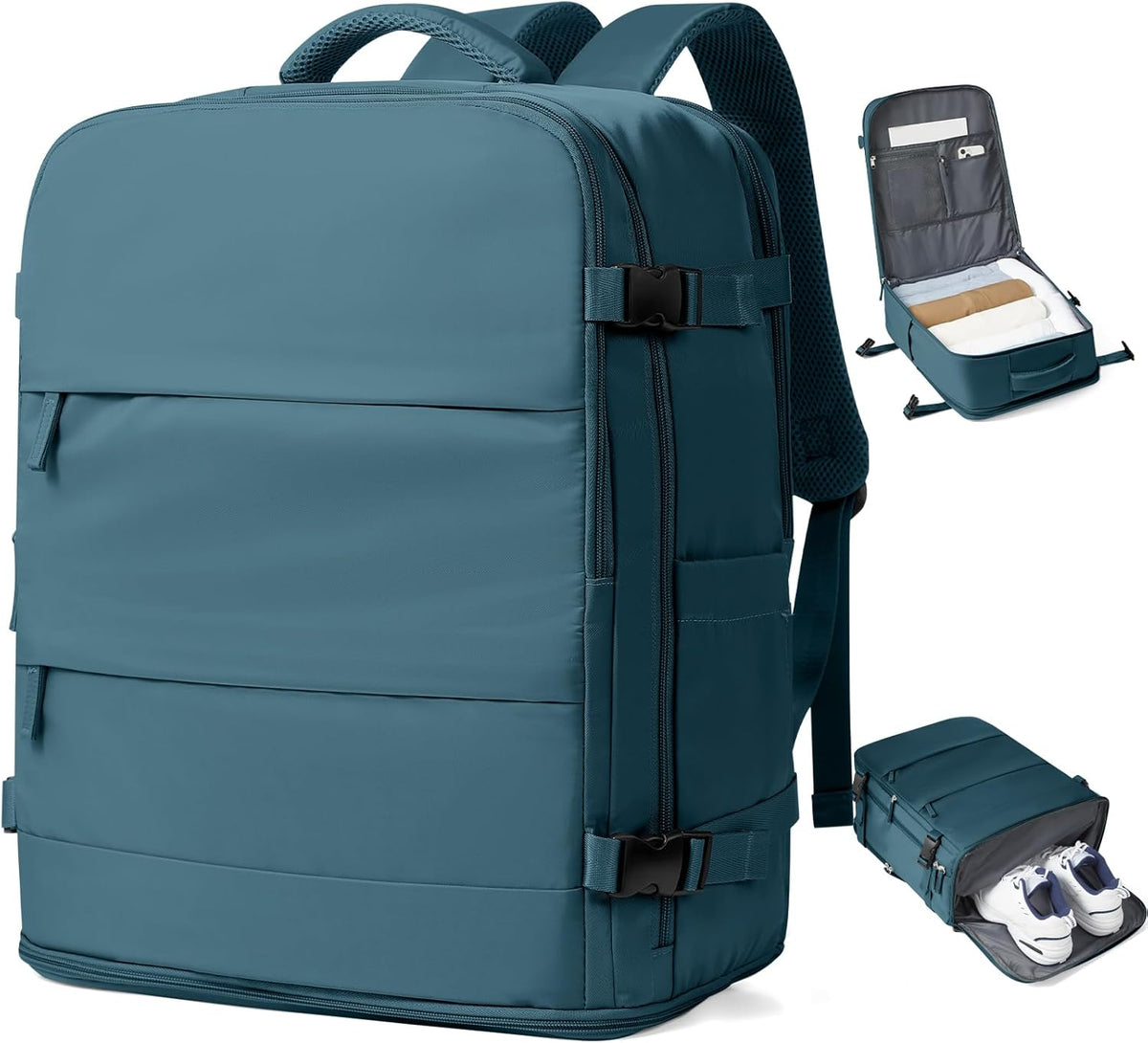 33L Travel Backpack with Laptop & Shoe Compartment, Carry On