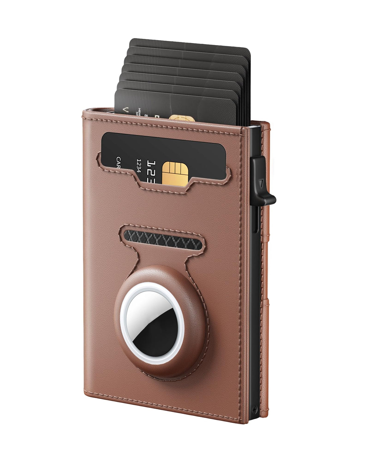 Women's AirTag RFID Wallet, Slim Trifold Pop-Up Card Holder with ID