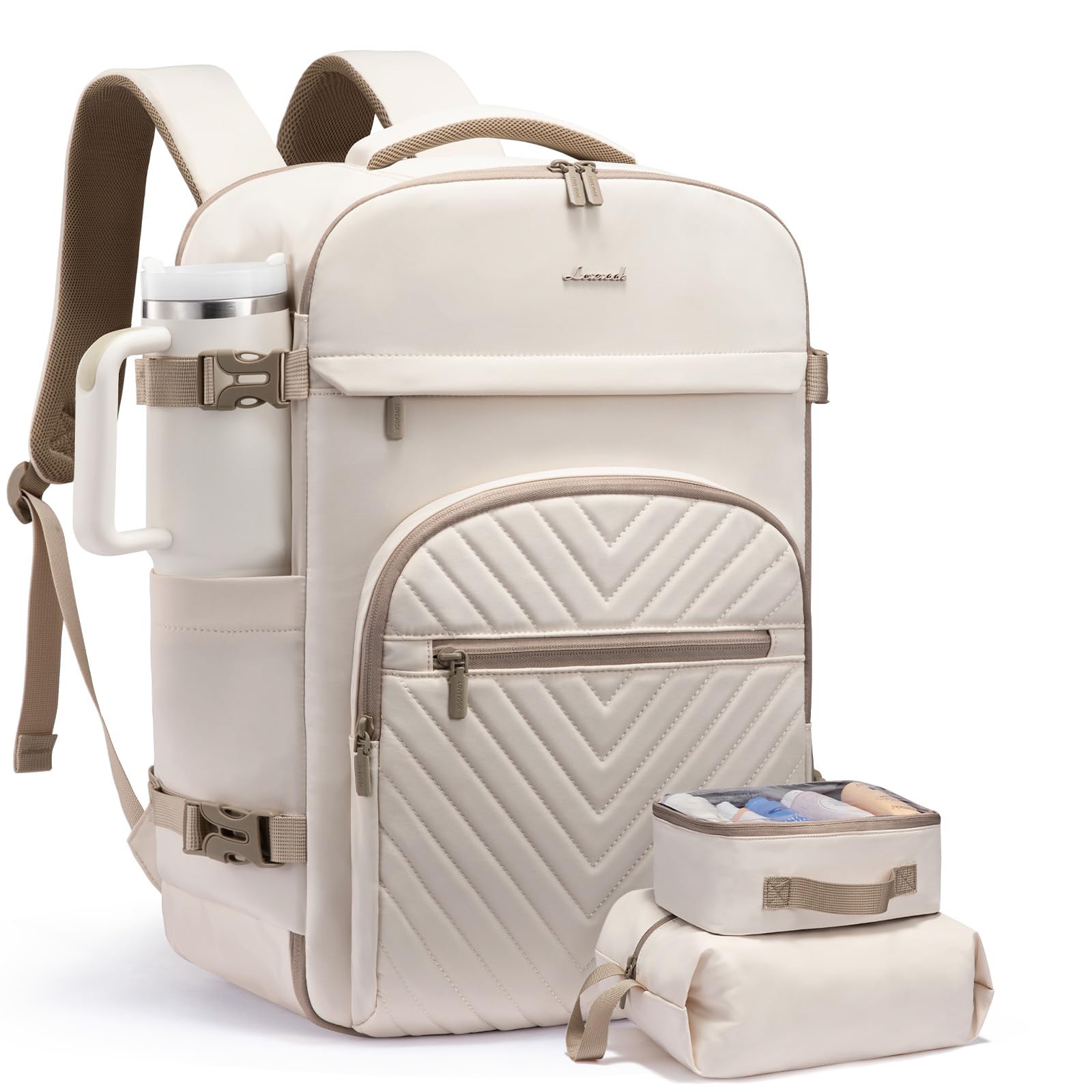50L-3Pcs Airline Approved Travel Backpack Waterproof Carry On Bag