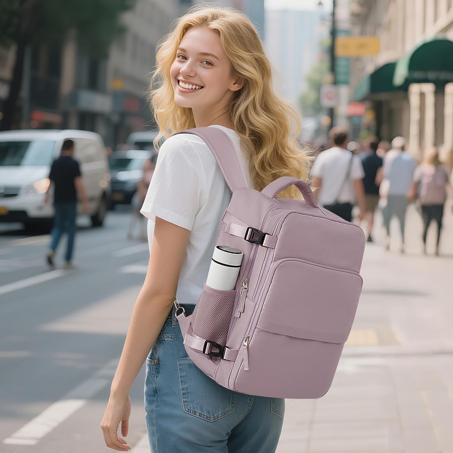 Sinaliy Travel Backpack, TSA Carry on Flight Approved Backpack