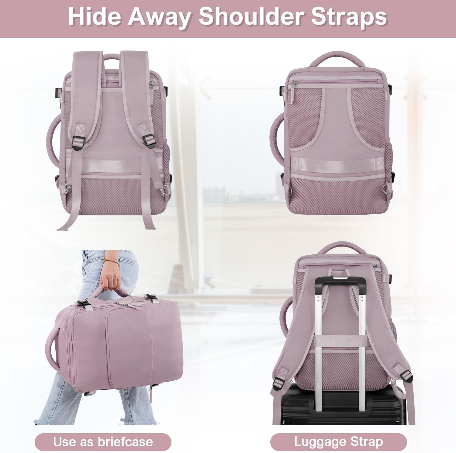 Sinaliy Travel Backpack, TSA Carry on Flight Approved Backpack