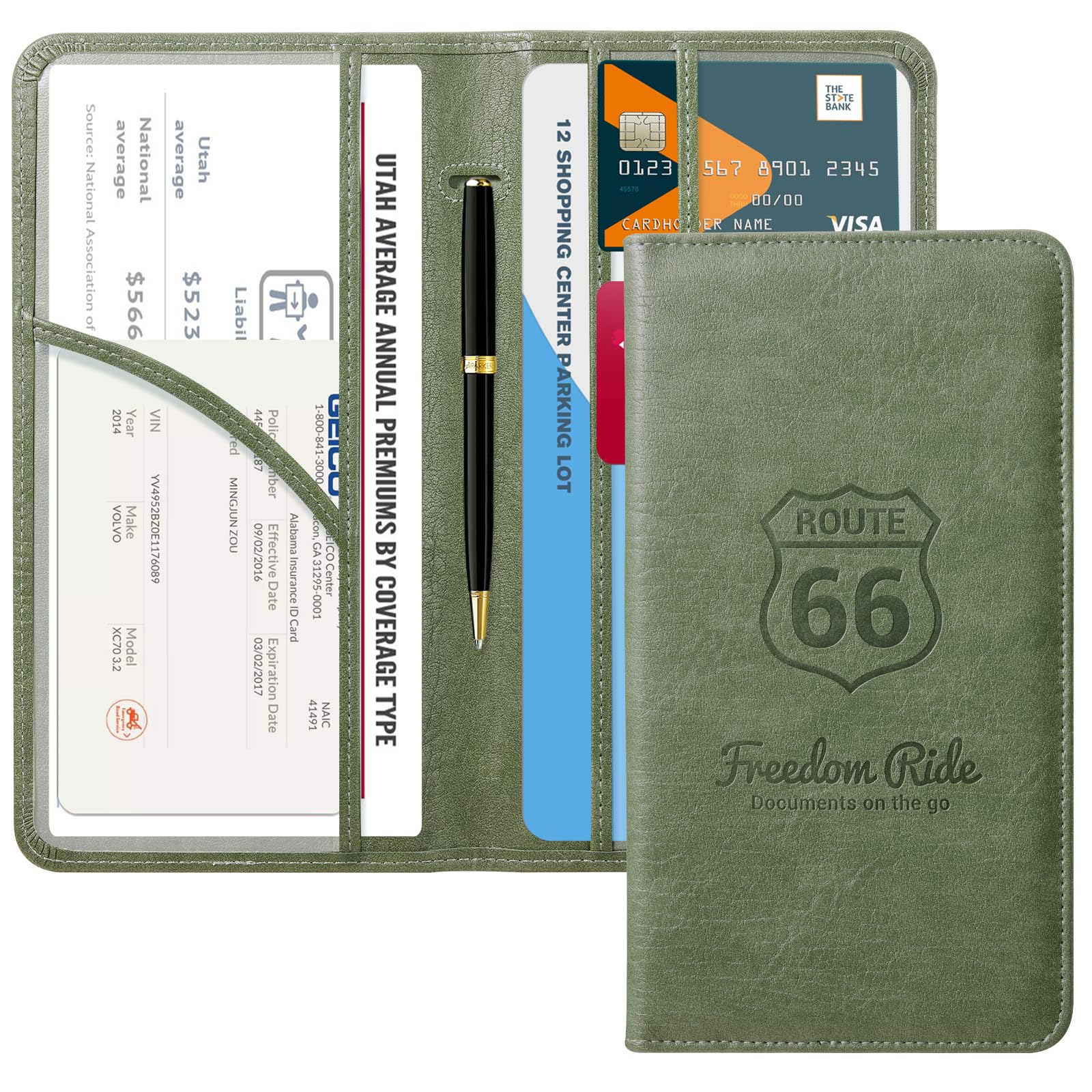 Car Registration Insurance Holder for Glove Box Organizer Case Vehicle