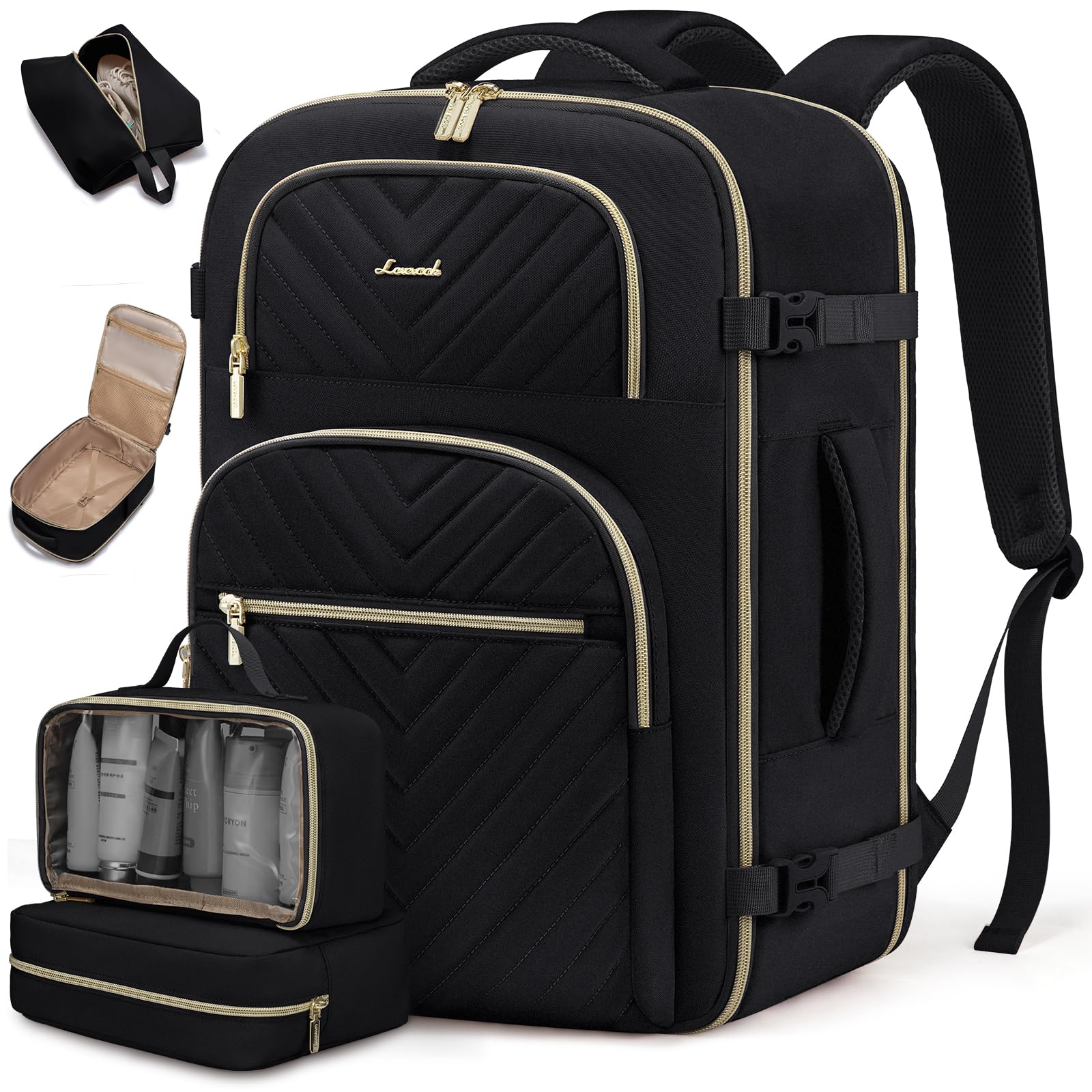 Women’s Travel Backpack with Packing Cubes – TSA Carry-On Bag