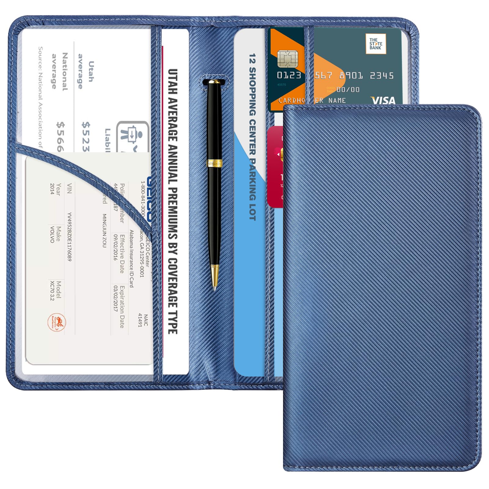 Car Registration Insurance Holder for Glove Box Organizer Case Vehicle