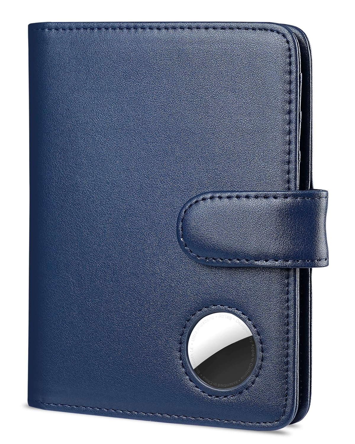 Leather Passport Holder RFID Travel Wallet with AirTag Slot