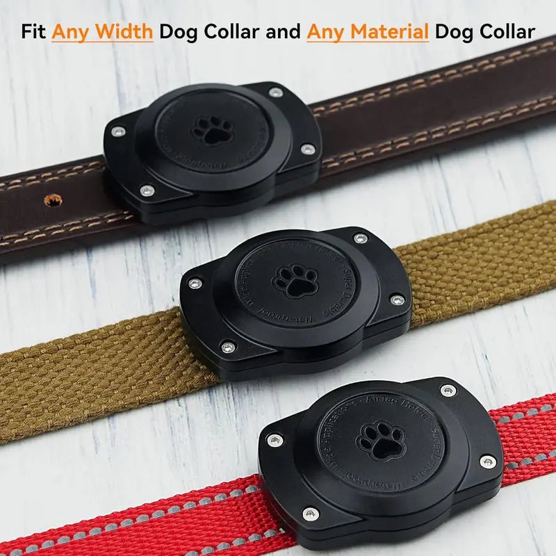 Waterproof Airtag Dog Collar Holder, Ultra-Durable Dog & Cat Collars Mount for Airtag, Fits All Width Collars (1 Pack)