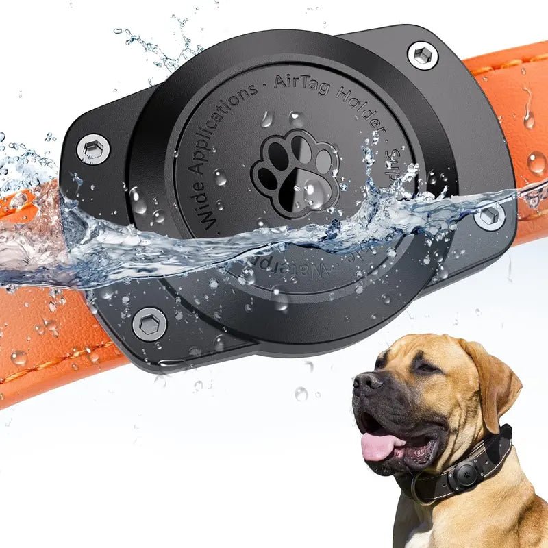 Waterproof Airtag Dog Collar Holder, Ultra-Durable Dog & Cat Collars Mount for Airtag, Fits All Width Collars (1 Pack)