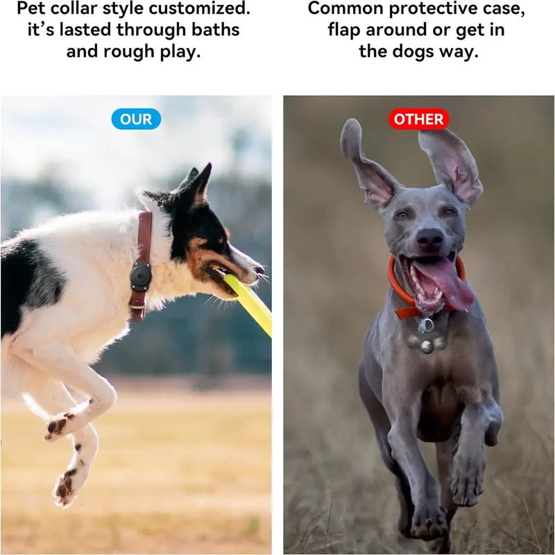 Waterproof Airtag Dog Collar Holder, Ultra-Durable Dog & Cat Collars Mount for Airtag, Fits All Width Collars (1 Pack)