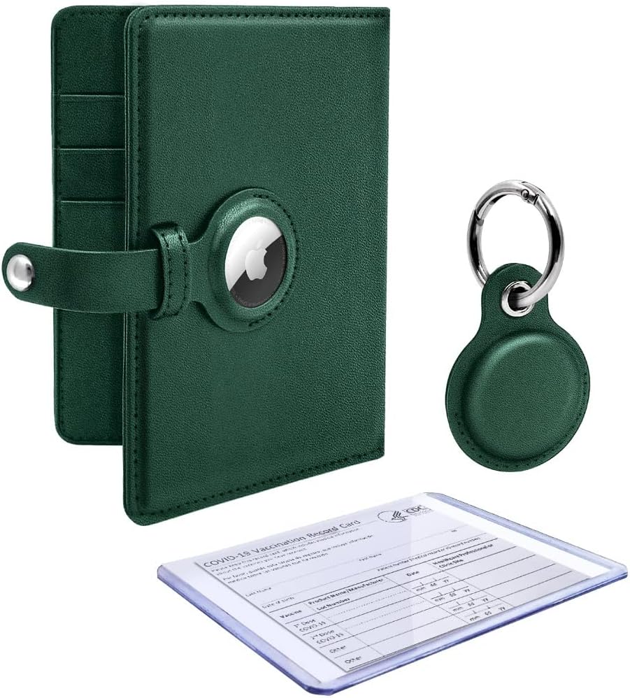 Abby's™ AirTag Trackable Wallet Passport Travel Luggage Bag with Apple AirTag Holder Case - Vaccine Card Protector - Abbycart