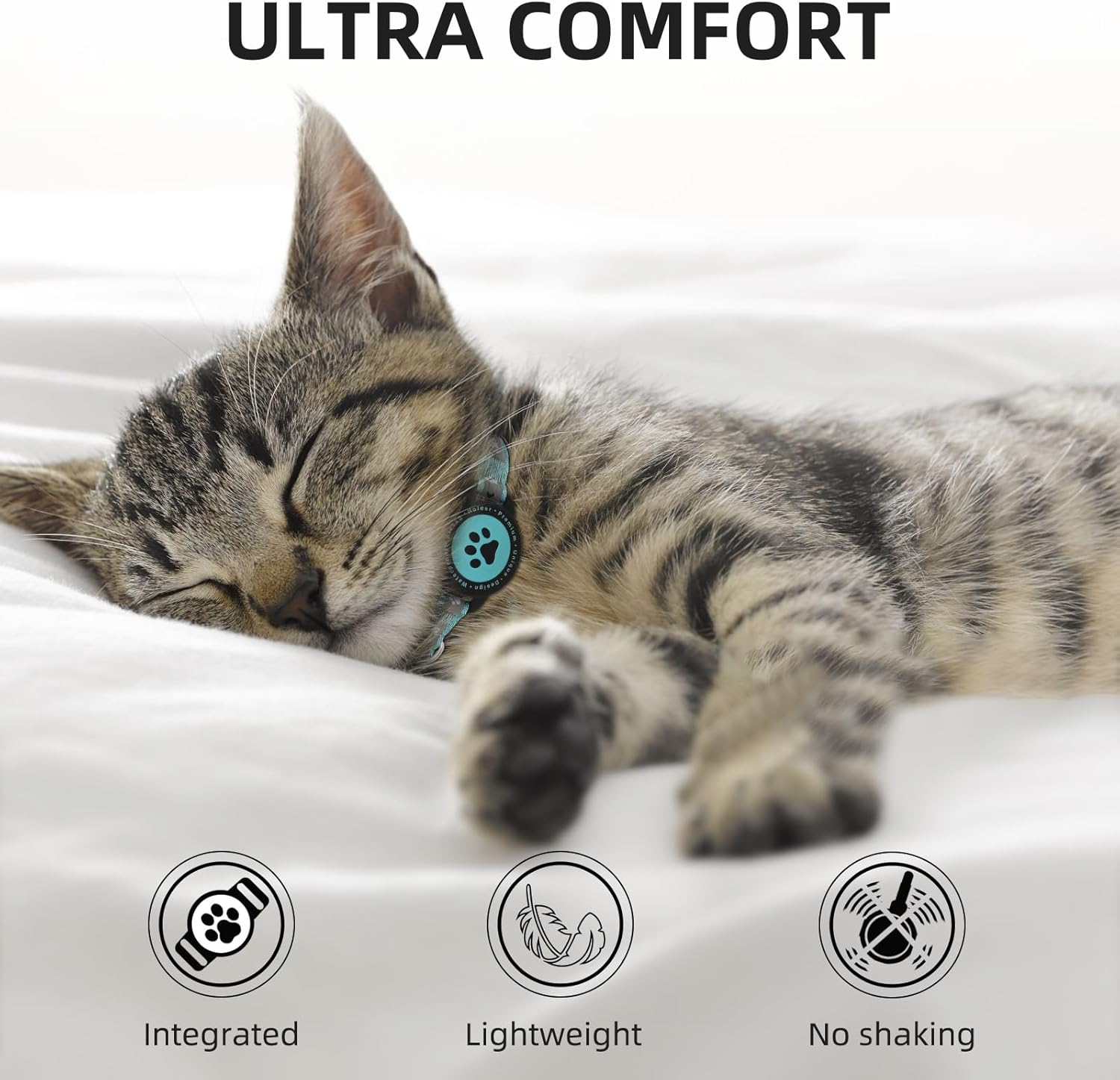 Air Tag Cat Collar Reflective Breakaway Safe Kitten GPS Holder