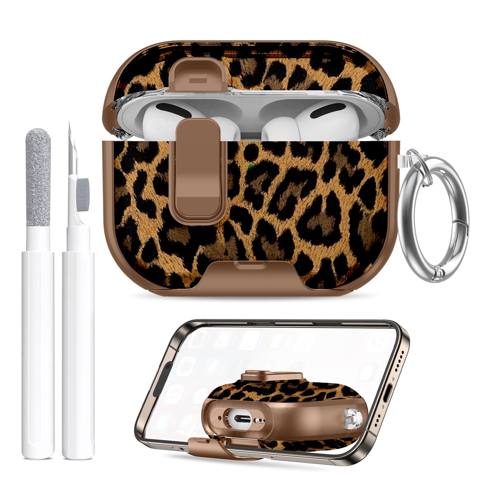 AirPods Pro 3 Case Shockproof Cover with Stand & Keychain