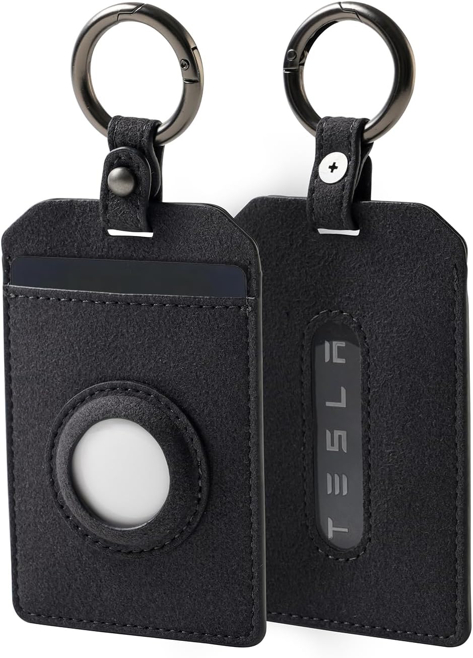 AirTag Card Holder for Tesla Key – Compatible with Model S/X/3/Y, Secure Key Fob Case with Extra Card Slot (AirTag Not Included) - Abbycart