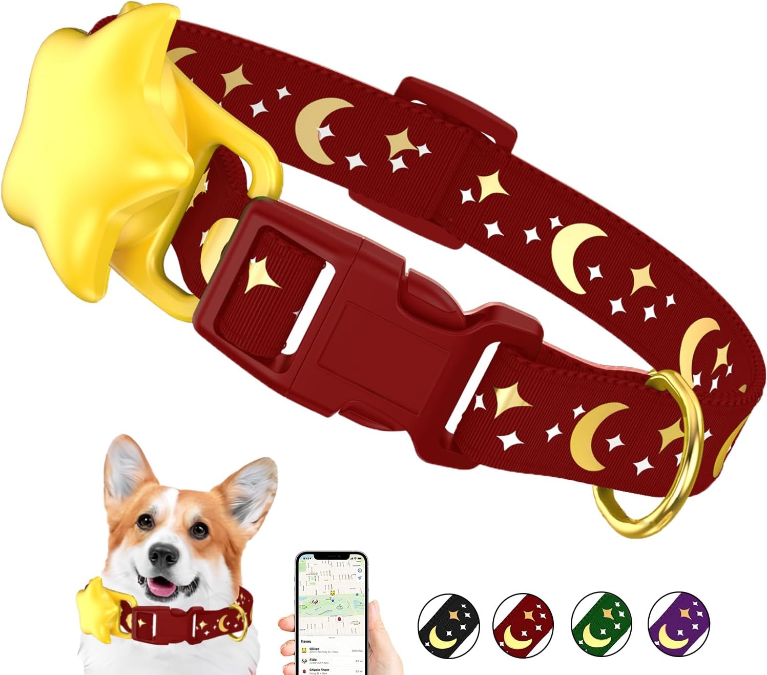 Airtag Dog Collar - GPS Tracker for Large, Medium, and Small Dogs - Abbycart