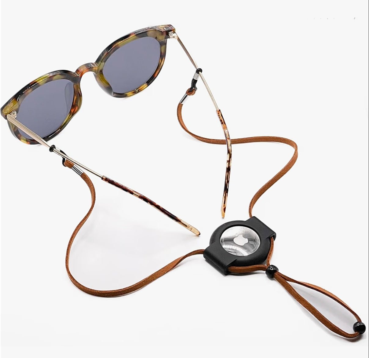 AirTag Eyeglass Strap – Adjustable Anti-Loss Glasses Lanyard with Holder for Men, Women, Seniors – Fits Readers & Sunglasses
