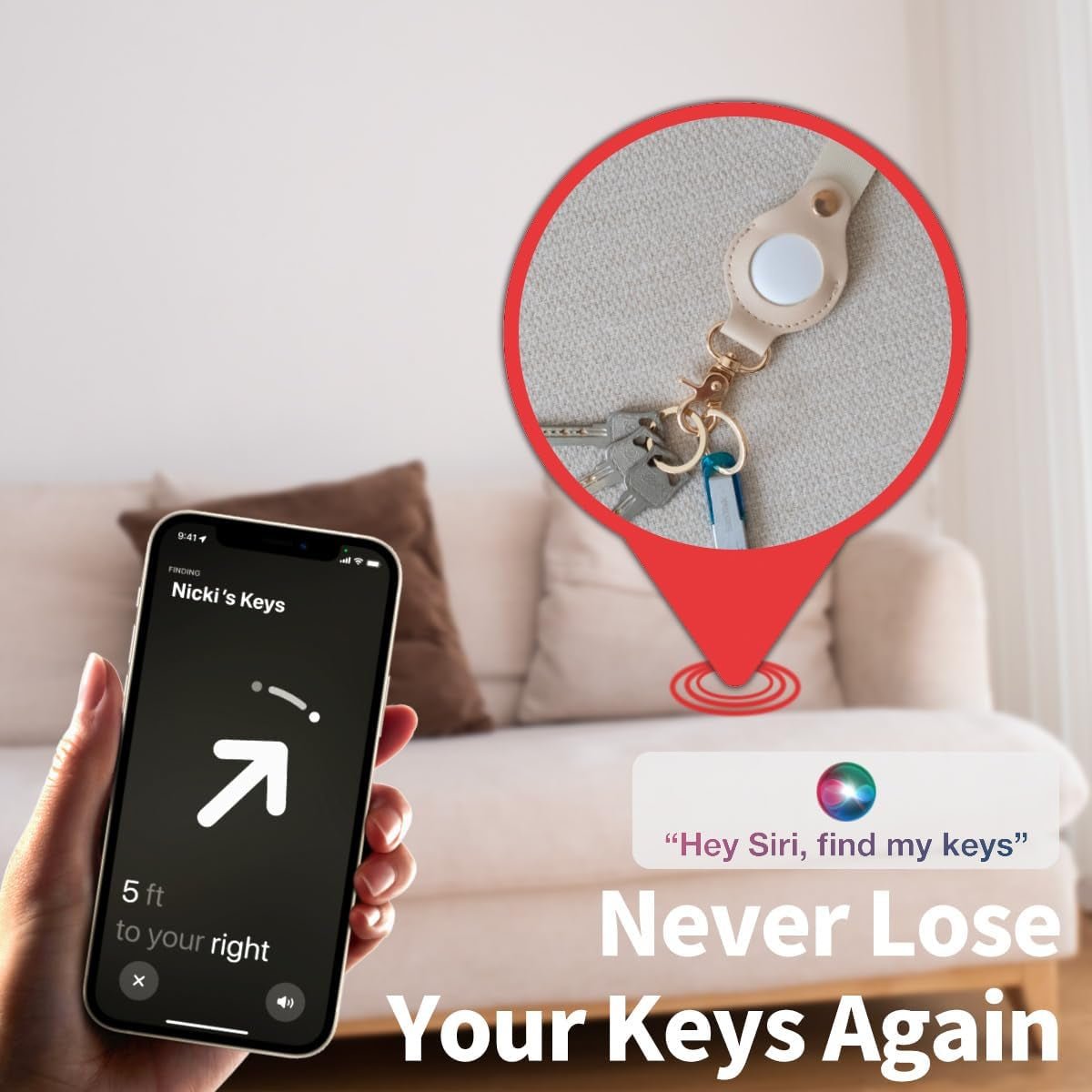AirTag Lanyard Keychain – Secure & Stylish Accessory for Keys and ID Badges - Abbycart