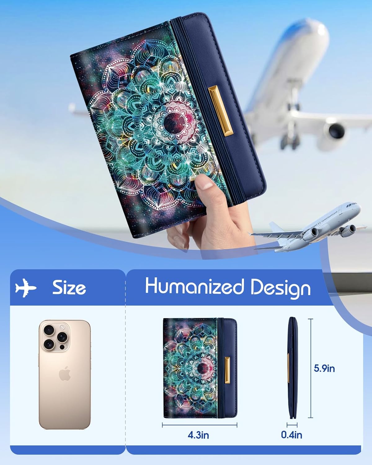 AirTag Passport Holder – RFID Blocking Leather Travel Wallet - Abbycart