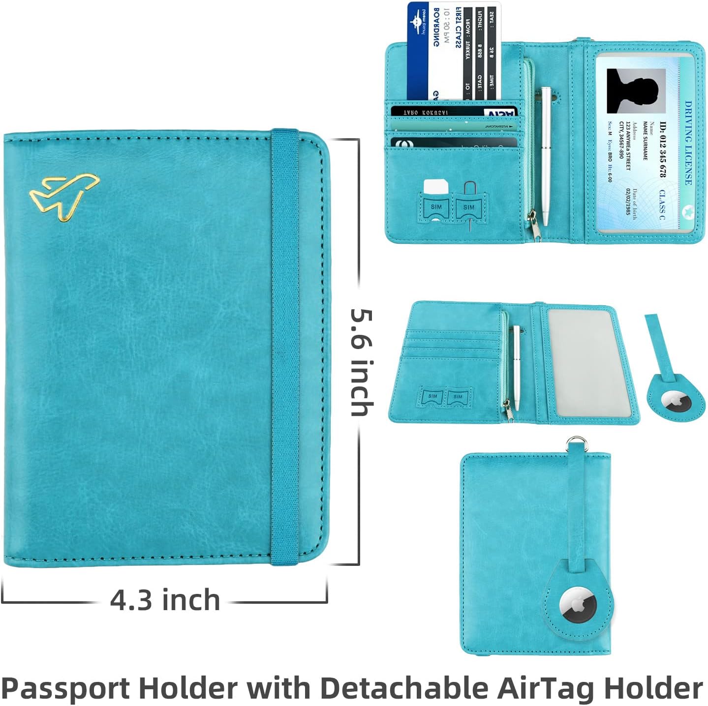 AirTag Passport Holder – RFID Blocking Travel Wallet for Men & Women - Abbycart