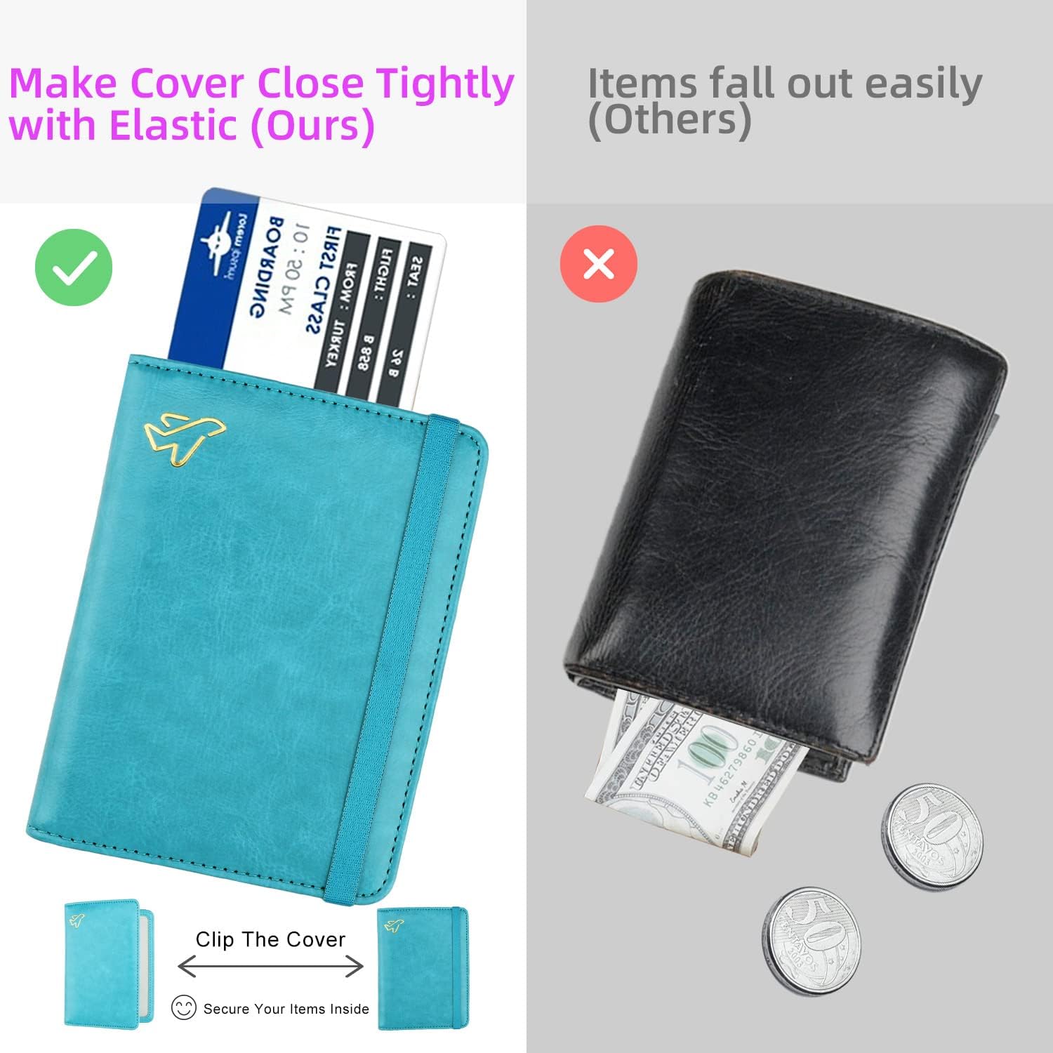 AirTag Passport Holder – RFID Blocking Travel Wallet for Men & Women - Abbycart