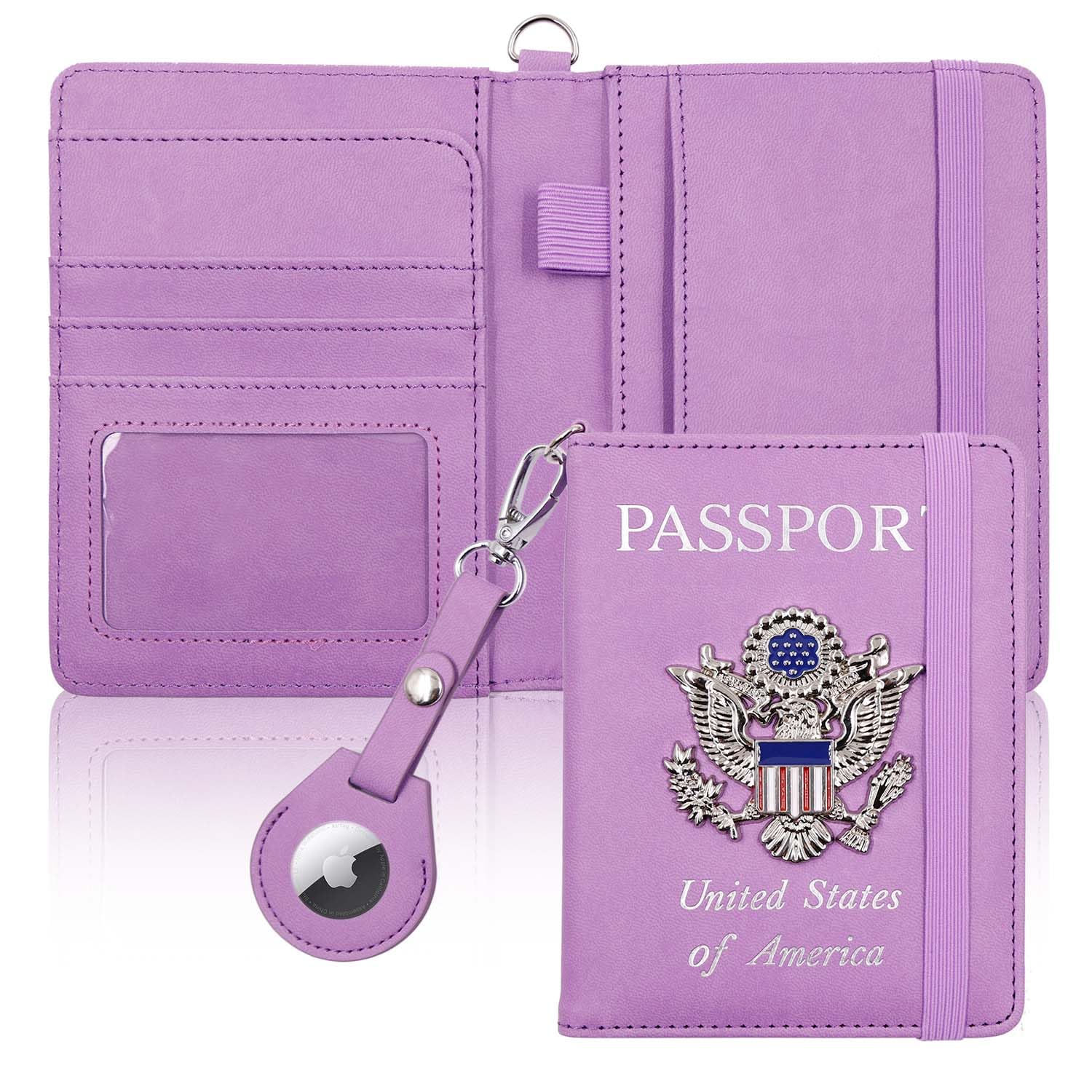 AirTag Passport Holder – RFID Blocking Travel Wallet for Women & Men - Abbycart