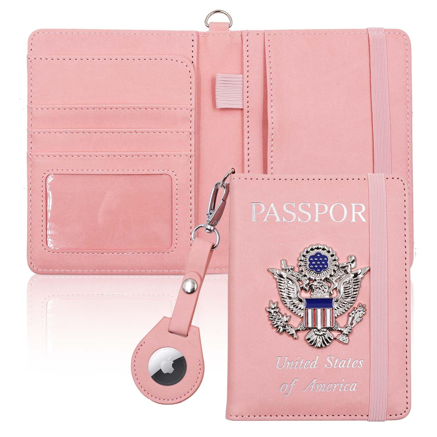 AirTag Passport Holder – RFID Blocking Travel Wallet for Women & Men - Abbycart