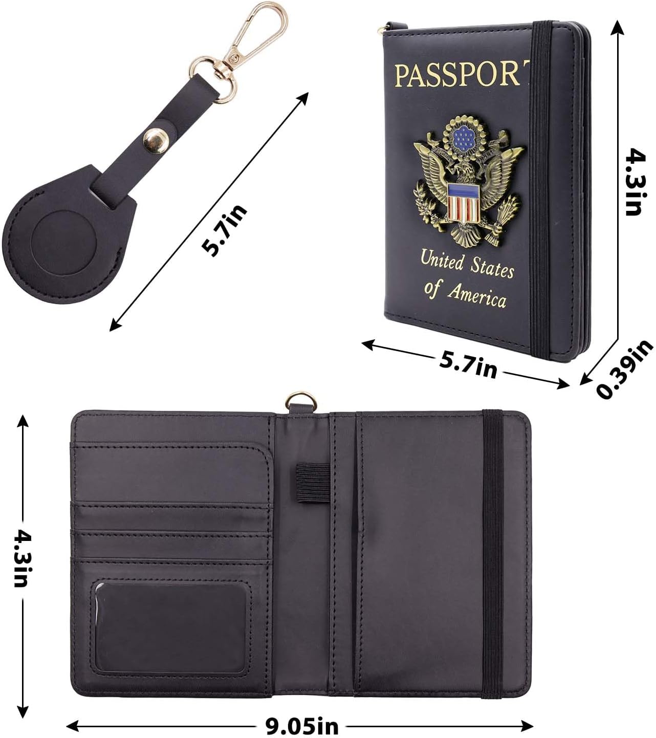 AirTag Passport Holder – RFID Blocking Travel Wallet for Women & Men - Abbycart