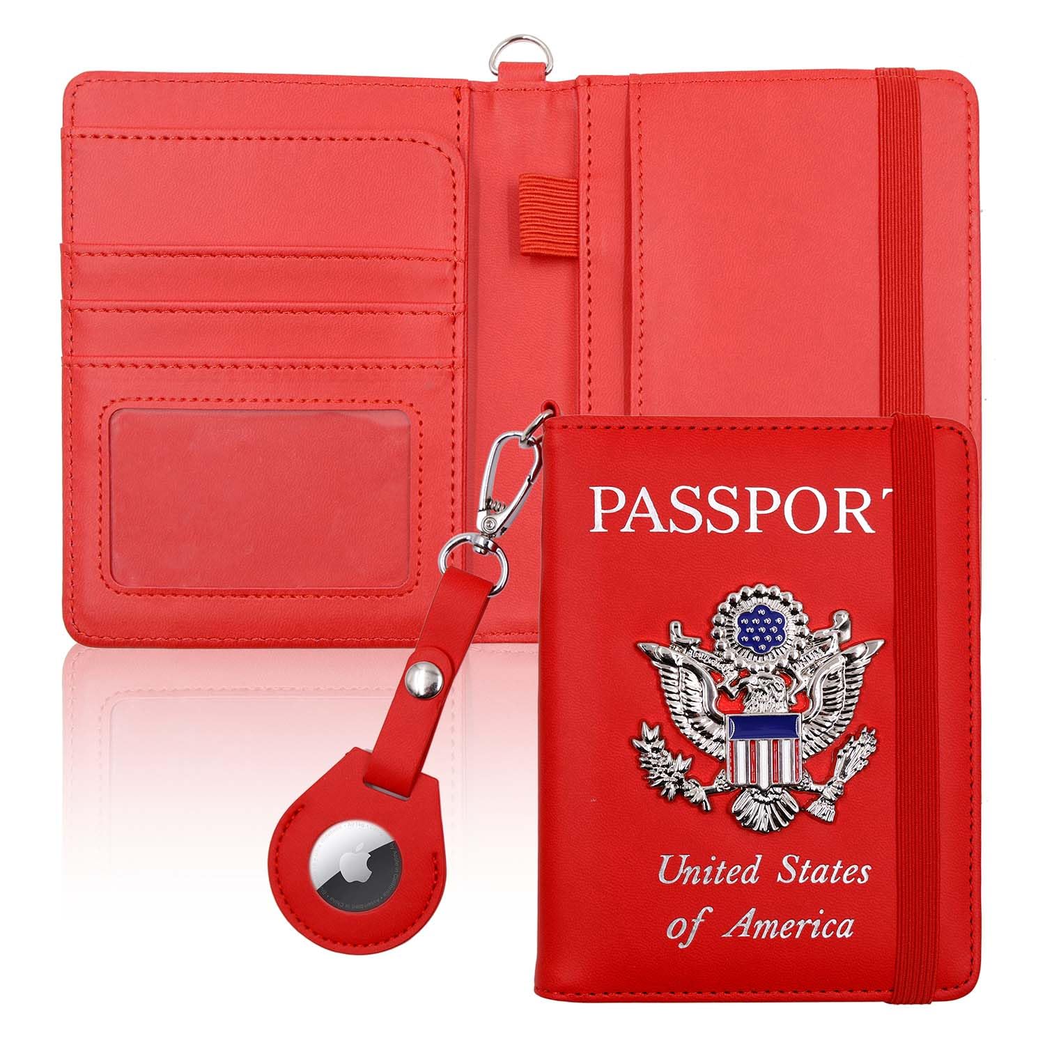 AirTag Passport Holder – RFID Blocking Travel Wallet for Women & Men - Abbycart