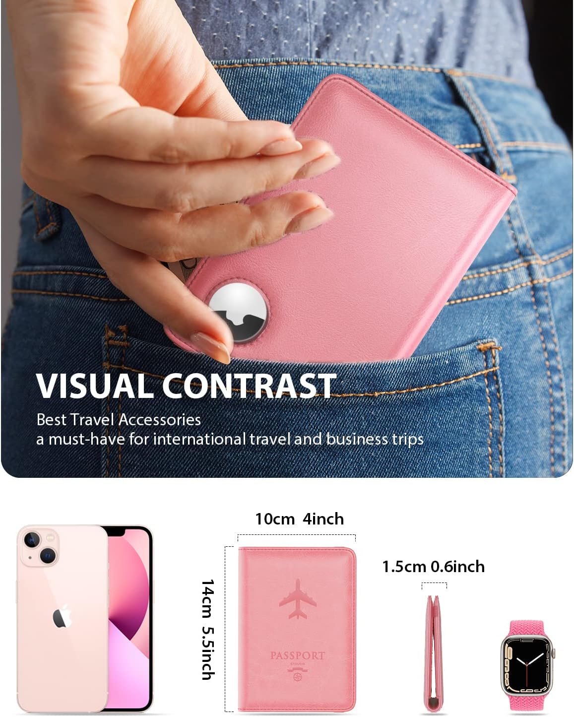 AirTag Passport Holder – RFID Travel Wallet for Women - Abbycart