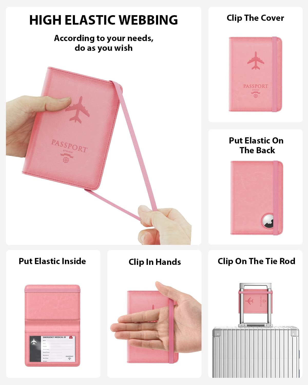 AirTag Passport Holder – RFID Travel Wallet for Women - Abbycart