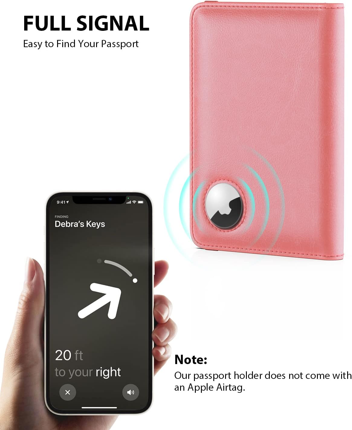 AirTag Passport Holder – RFID Travel Wallet for Women - Abbycart