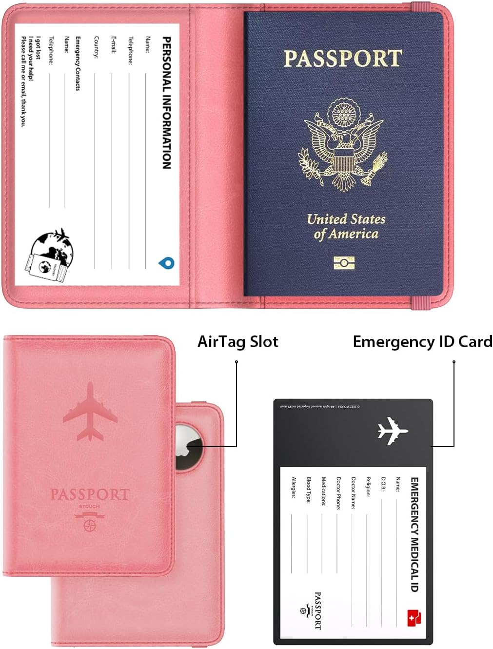 AirTag Passport Holder – RFID Travel Wallet for Women - Abbycart