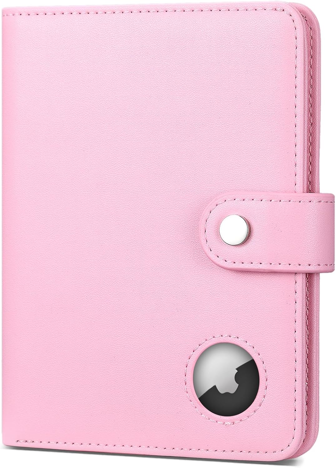 AirTag Passport Holder Wallet – Slim Faux Leather Travel Organizer for Women & Men with Card Slots & Button Closure - Abbycart