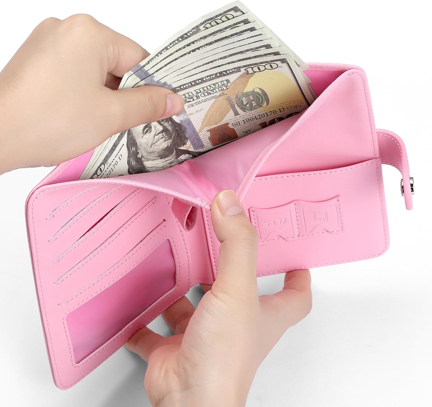 AirTag Passport Holder Wallet – Slim Faux Leather Travel Organizer for Women & Men with Card Slots & Button Closure - Abbycart