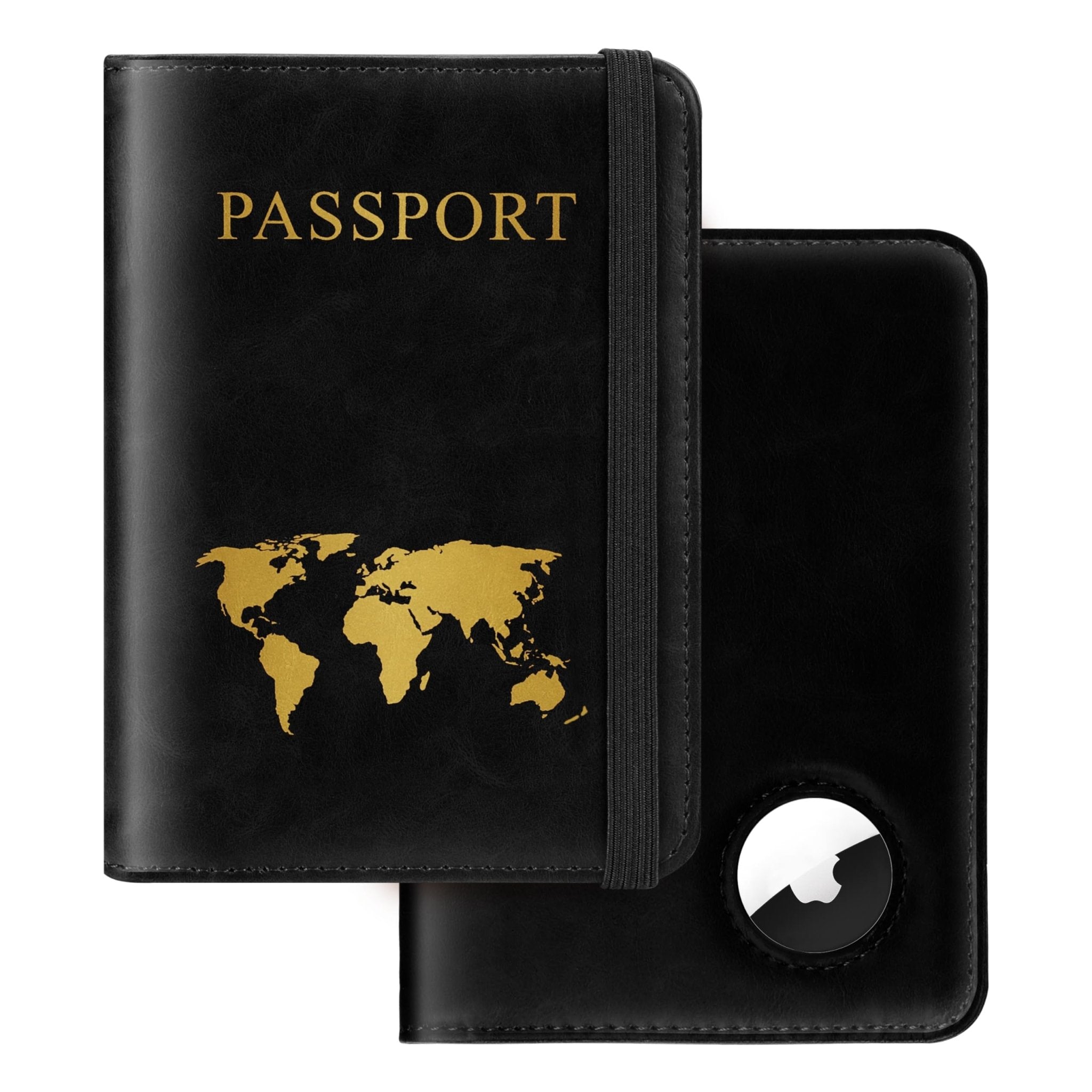 AirTag Passport Holder Wallet with RFID Blocking – Travel Passport Cover for Men & Women - Abbycart