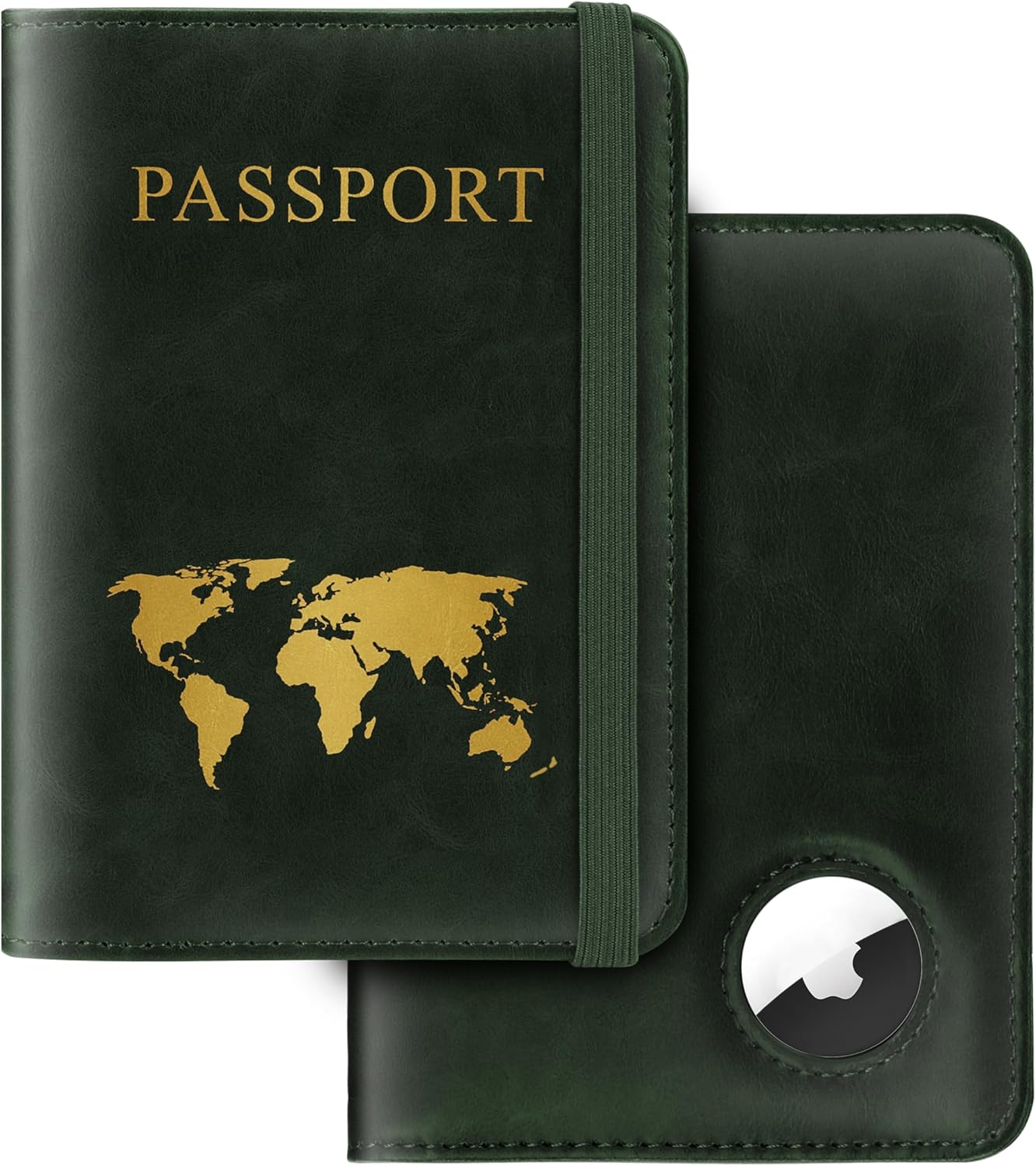 AirTag Passport Holder Wallet with RFID Blocking – Travel Passport Cover for Men & Women - Abbycart
