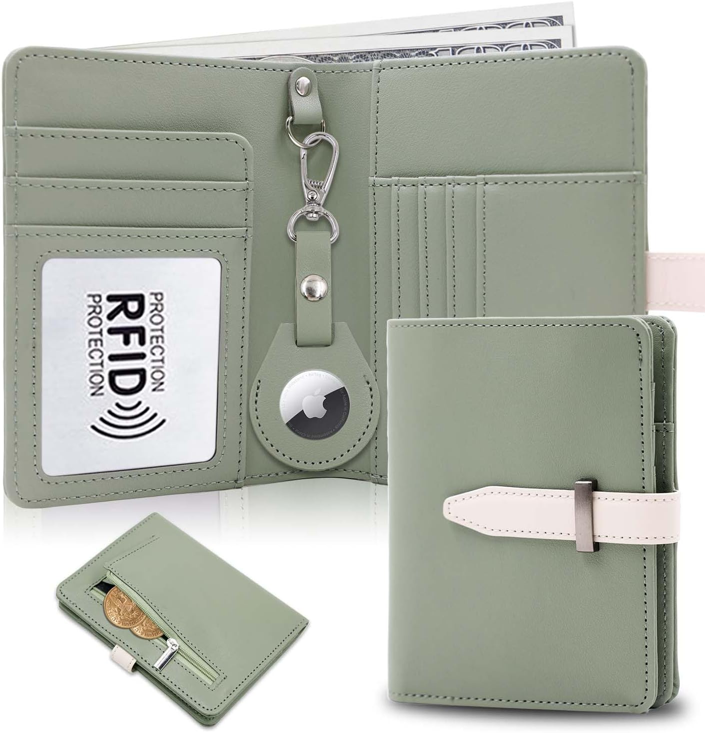 AirTag Passport Holder with RFID Blocking – Compact Travel Wallet - Abbycart