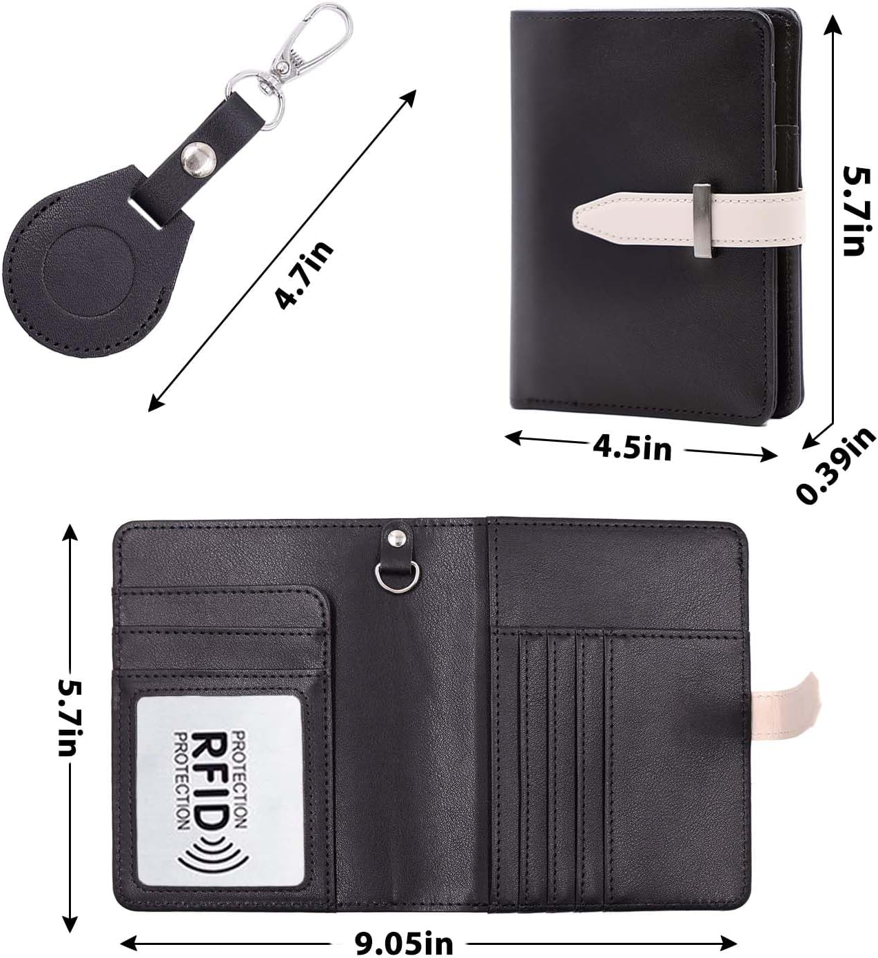 AirTag Passport Holder with RFID Blocking – Compact Travel Wallet - Abbycart