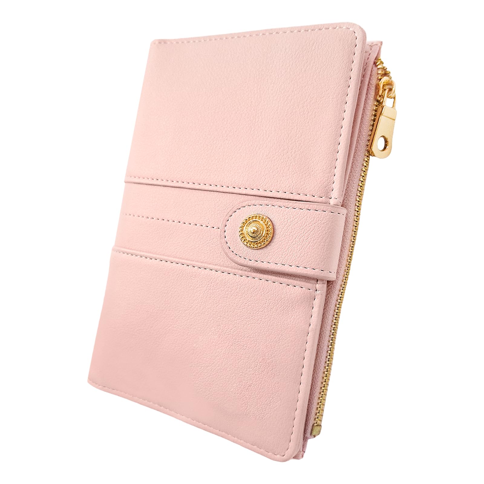 Airtag Passport Holder Women – RFID Blocking Travel Wallet with Zipper Pocket, Card Slots, Pen & Keychain - Abbycart